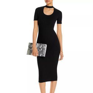 AQUA NECK CUTOUT MIDI DRESS, NWT
